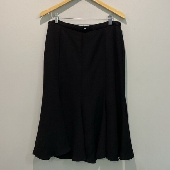 Melanie Lyne Black Flowy A-line skirt Size 10 - Picture 9 of 14